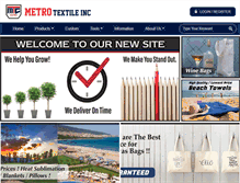 Tablet Screenshot of metro-textile.com